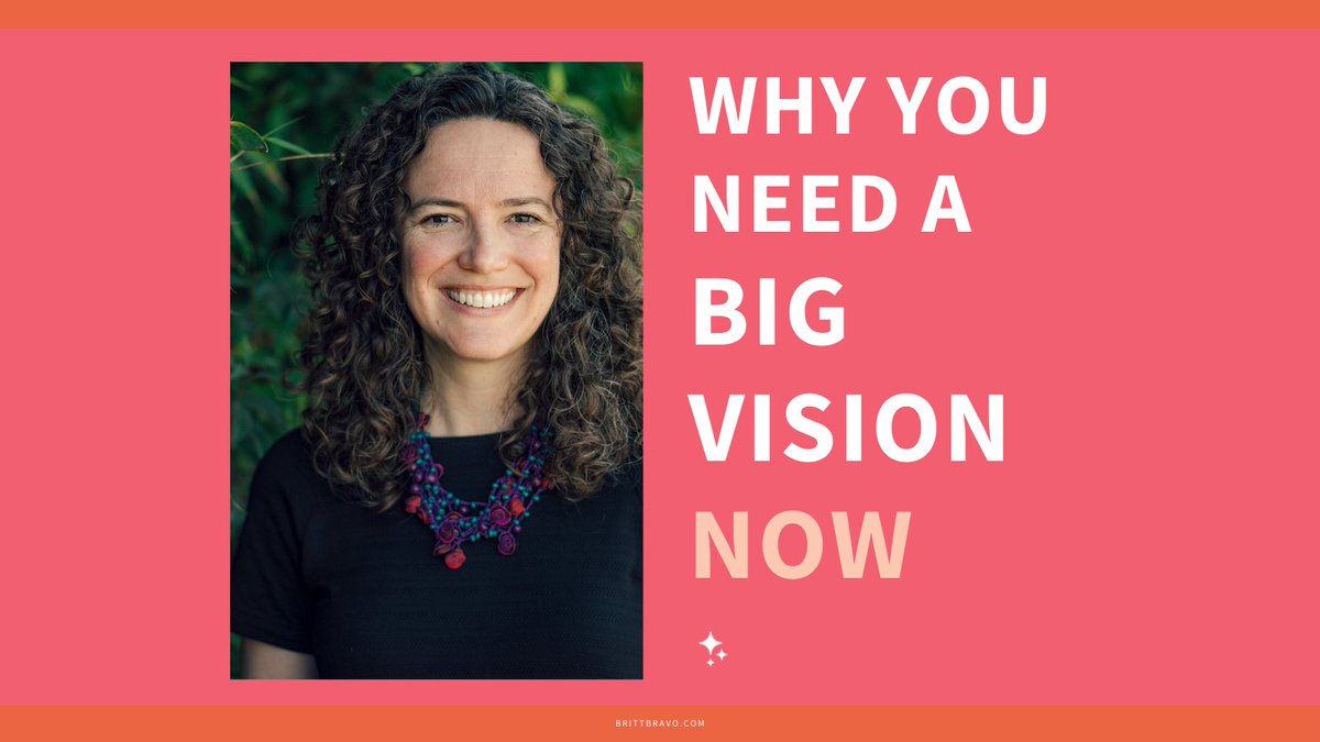 You have been given skills, talents, and dreams, a Big Vision, that can contribute to making the world a better place. When everyone is living their Big Vision, it uplifts all our lives. Read more: brittbravo.com/2022/01/19/why…