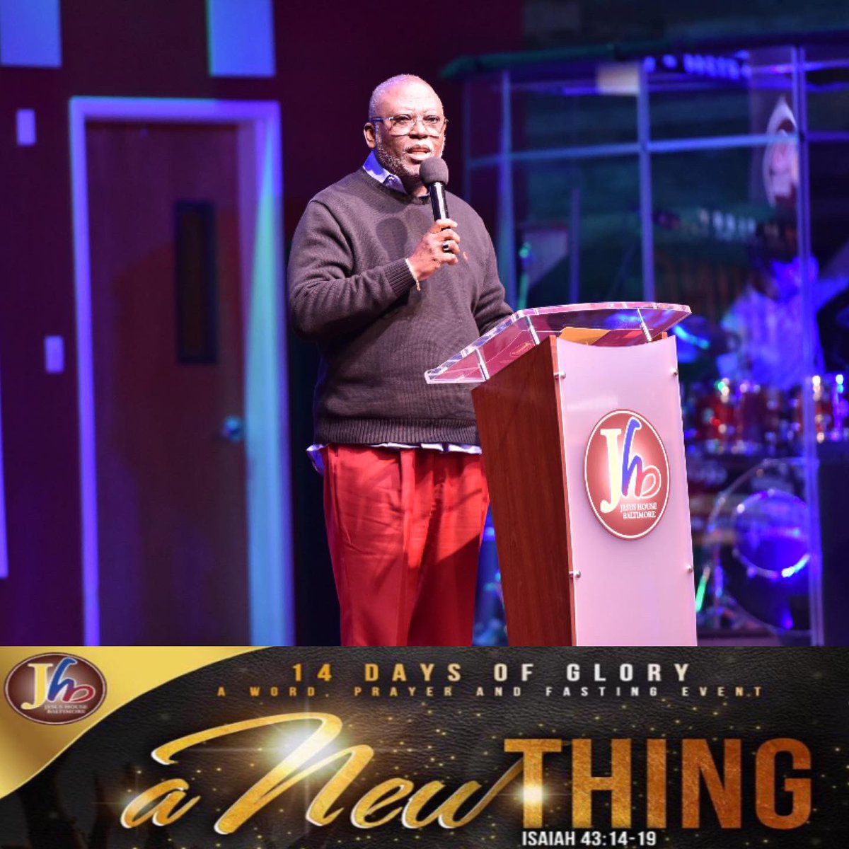 PstTolaOdutola's tweet photo. Our 14 Days Of Glory has been nothing short of phenomenal and there’s no doubt that we have and will continue to see God’s glory!
Join the service onsite and online this Sunday at 10am for another time in God’s Presence
#14DaysOfGlory #JHBPrograms #JesusHouseBaltimore #JHB https://t.co/FEfBd0y7Q2