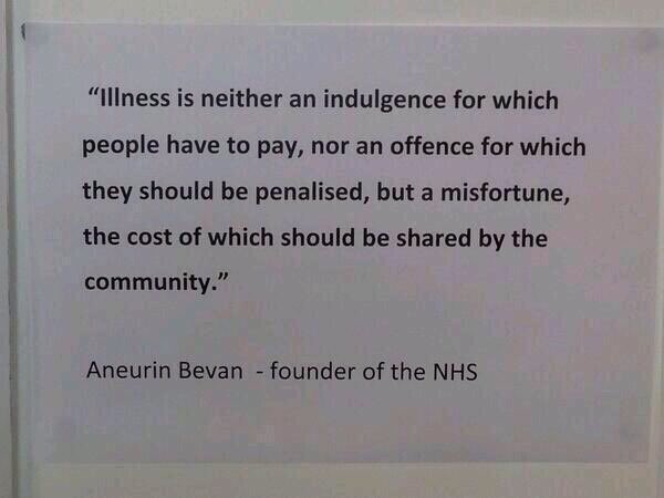 This is why we fight. The #NHS is there for everyone based on need You may pay but never need it. Then you’re very lucky You may need it but be unable to pay. Then it will take care of you #WorthFightingFor #SOSNHS