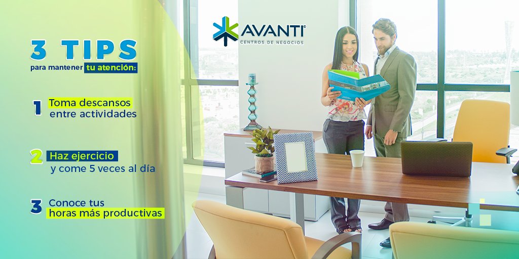 CentrosAvanti's tweet photo. En #CentrosAvanti sabemos lo difícil de mantener la mente en una sola actividad, por eso te compartimos estos tips para captar toda tu atención en una sola. ¿Qué tal te funcionaron?

#CentrosAvanti https://t.co/1hqUjDujeH