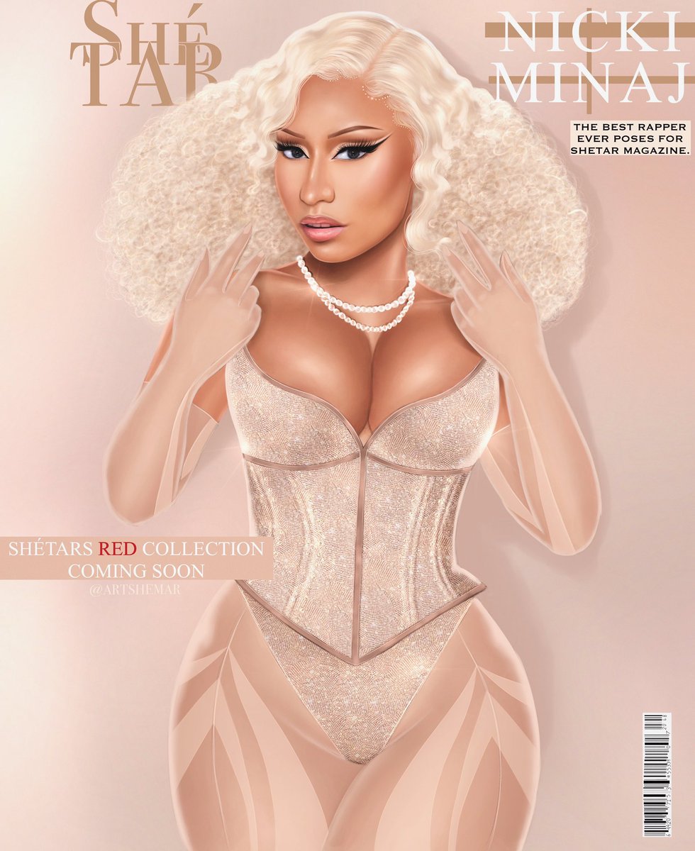 Nicki Minaj Poses For ShéTAR Magazine January 2022 Issue🤍. Designed and styled by #ShéTAR . I hope you all like it! (Please help me share <a href="/NICKIMINAJ/">Nicki Minaj</a> ) #NickiMinaj #ShéTAR #Fashiondesign #fashionillustration #Queen