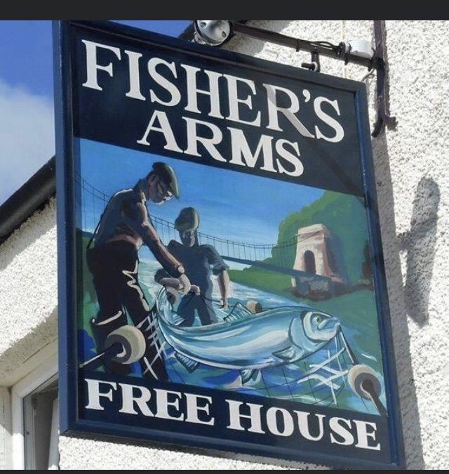 BuyFishersArms's tweet image. the pub sign painted by William Hamilton and showing the history and why Horncliffe is here . . . a village pub is not just for drinking in it&apos;s more often the centre of a community
#communityoverprofit