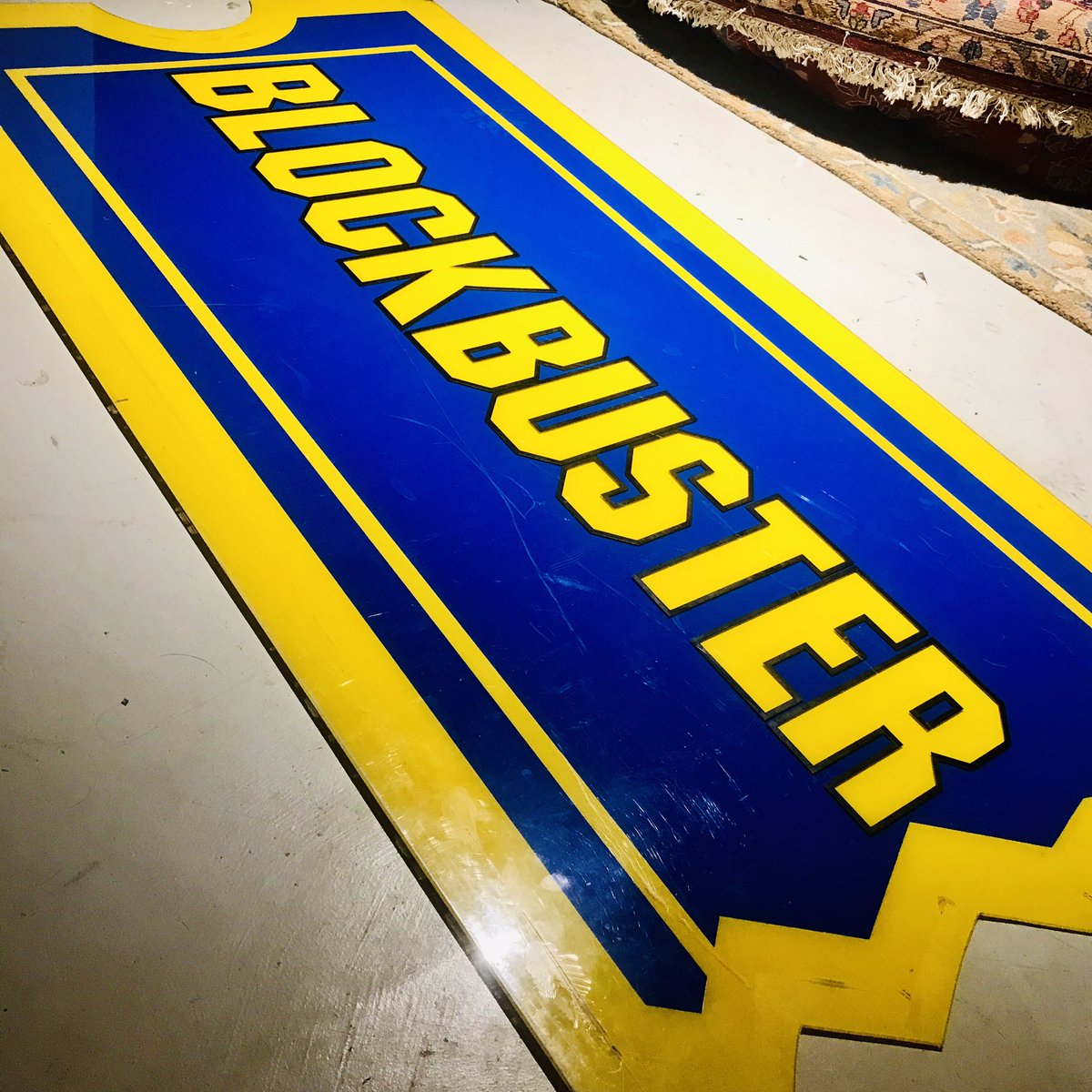 TrayBienMusic's tweet photo. Selling an original blockbuster sign… #blockbuster #Collectibles #antiques #nft https://t.co/wUT5c5YrcM