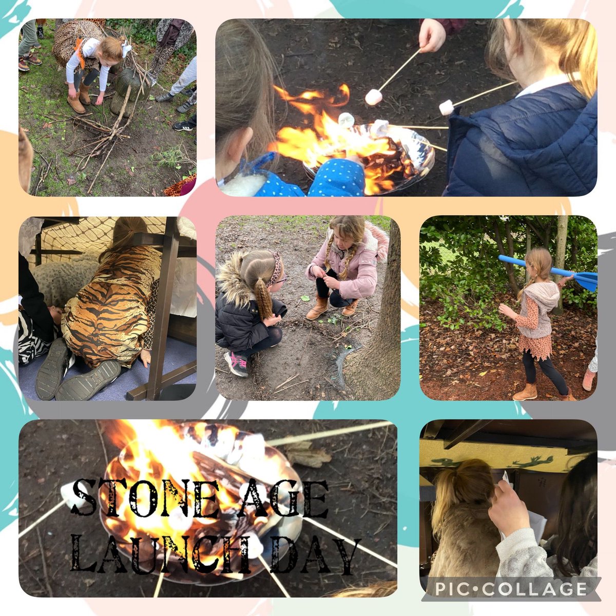 Oughtringtoncps's tweet photo. Year 3 have been busy hunting woolly rhinoceros, cave painting, shelter building and Stone Age fire building 🔥 #topicday #primaryhistory https://t.co/ON7FZXPhDL