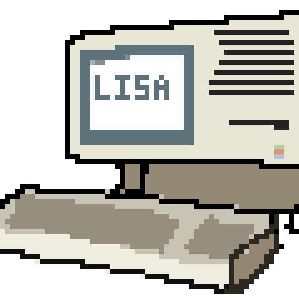 BigBangBugNFT's tweet photo. Today is the birthday of the first GUI computer Lisa. The Apple Lisa, the first commercial, personal computer from Apple Inc. to have a graphical user interface and a computer mouse, was announced 39 years ago. #History #pixelart #opensea #Apple 
https://t.co/EnODieN6es https://t.co/ppYiCkvwW1