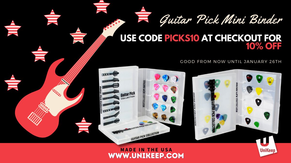 The UniKeep Guitar Pick Collection Kit is a great storage system for displaying autographed picks and organizing a pick collection.

USE CODE PICKS10 AT CHECKOUT FOR 10% OFF ➡️ bit.ly/3AcEcrE

#guitarpick #guitarpicks #guitarpickcase #guitarpickcollection #unikeep