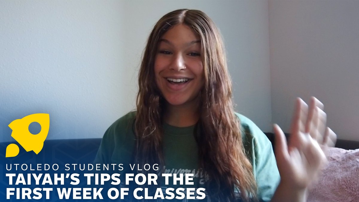 UToledo's tweet photo. The start of a new semester is always an exciting time!  

In her UToledo Student Vlog, Taiyah shares her tips for getting the most out of the first week of classes, building a schedule and workflow that works for you, and not getting overwhelmed. https://t.co/4qw15Lxc3D https://t.co/NHRV2USPB1