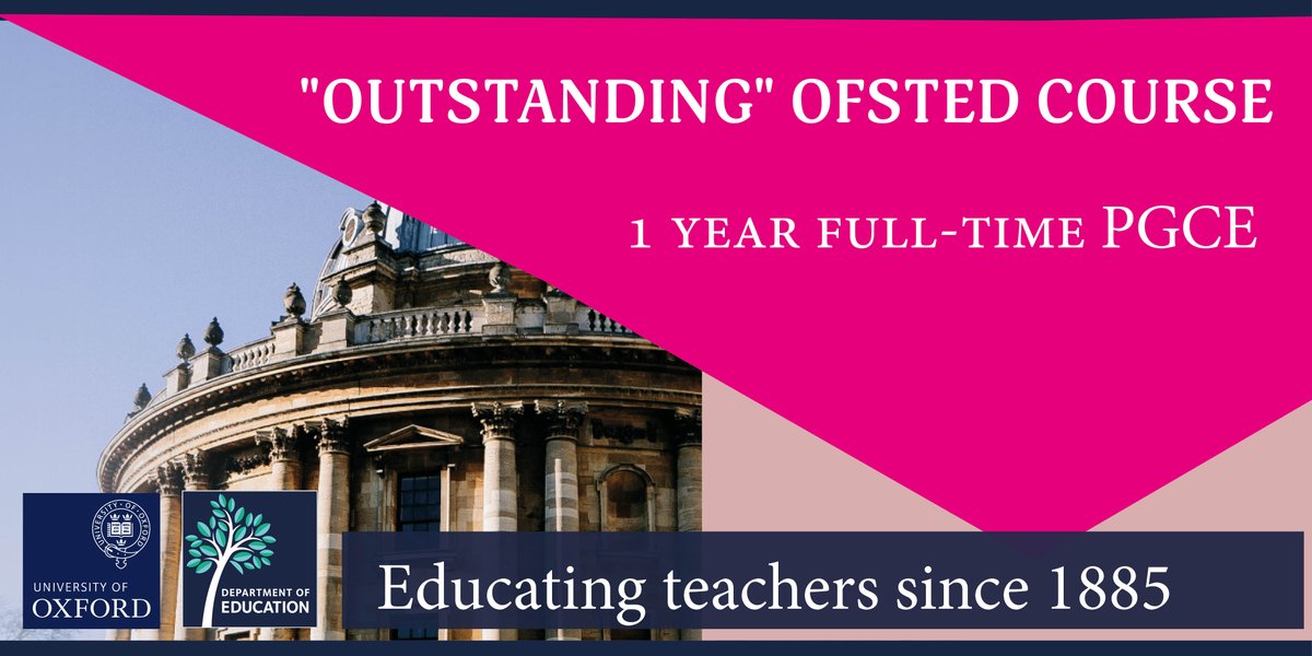 OxfordDeptofEd's tweet image. We’ve got quite the vintage.

We’ve been educating teachers since 1885. @UniofOxford

Find out about #GettingIntoTeaching @OxfordDeptofEd 

👉education.ox.ac.uk/programmes/pgc…

@OxfordGradStudy