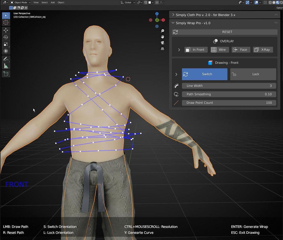 superhivemarket's tweet photo. With the new innovative Blender add-on "Simply Wrap Pro" you can create a wrapped mesh/ curve around an object or character in seconds. With Pro you will get a starter set with wrapping objects, loops and materials to start with. https://t.co/TJRs0hxhEM https://t.co/poEbDm3jim