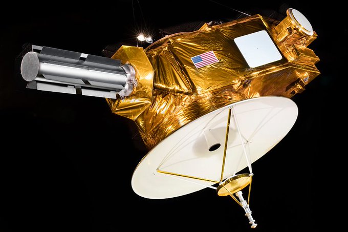 New Horizons spacecraft with gold foil