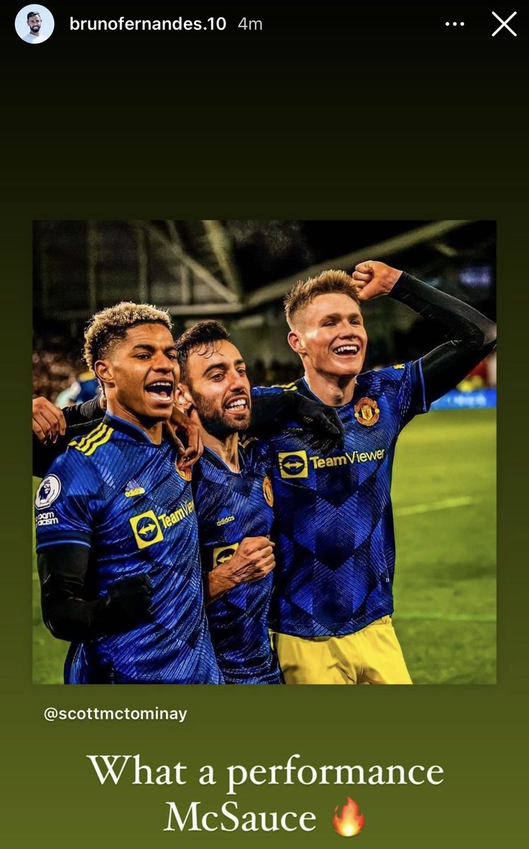 UnitedStandMUFC's tweet photo. Bruno Fernandes on Instagram 👀 https://t.co/PqXaW2EkFP