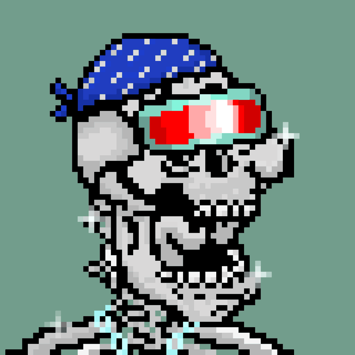 sskullzNFT's tweet photo. 💥Today's Twitter sneak peek is going to be #6995, which features the chrome dome as well as the never before seen cyclops and body of the Screaming Skullz!

#NFT #NFTCommunity #nftart #NFTs #NFTshill #NFTCollection #NFTcollectibles #digitalart #pixelart #nftpixelart #ethnft https://t.co/lHbT7MeZJj
