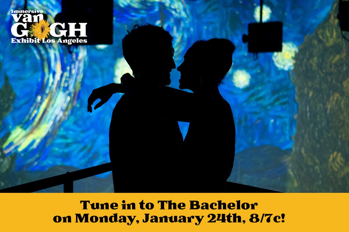 Tune in to <a href="/BachelorABC/">The Bachelor</a> on Monday, Jan. 24th to see <a href="/ClaytonEchard/">Clayton Echard</a> on a date in <a href="/vangoghla/">vangoghla</a>! 🌹Who do you think goes with? bit.ly/3rC8LDr @immersivevangogh @BachNation @impactmuseums #immersivevangogh #impactmuseums #lighthouseimmersive