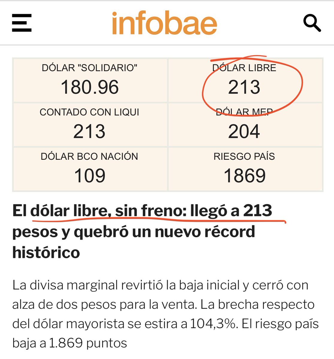 osvagoya's tweet photo. Habla Cristina Kirchner y el #dolar a las nubes… https://t.co/rYJSxzR4xV