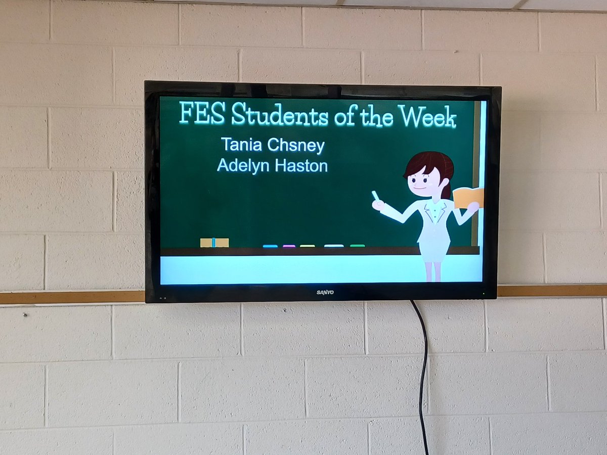 FCSTechStatus's tweet photo. @FCSchoolsNC @FalconsFES  Thanks to Roderick Boyles for the donation of two TV's for news reel signs https://t.co/XSBzNAh5IX