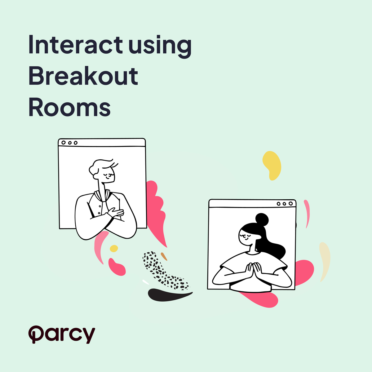 parcyofficial's tweet photo. It's never been easier to interact with those on opposite sides of the world. 👋 
With Breakout Rooms, you can host meetings or events virtually while allowing your branding to show!  
-
Try it yourself with a Parcy free trial! 🤓 https://t.co/aeHD45i2cs