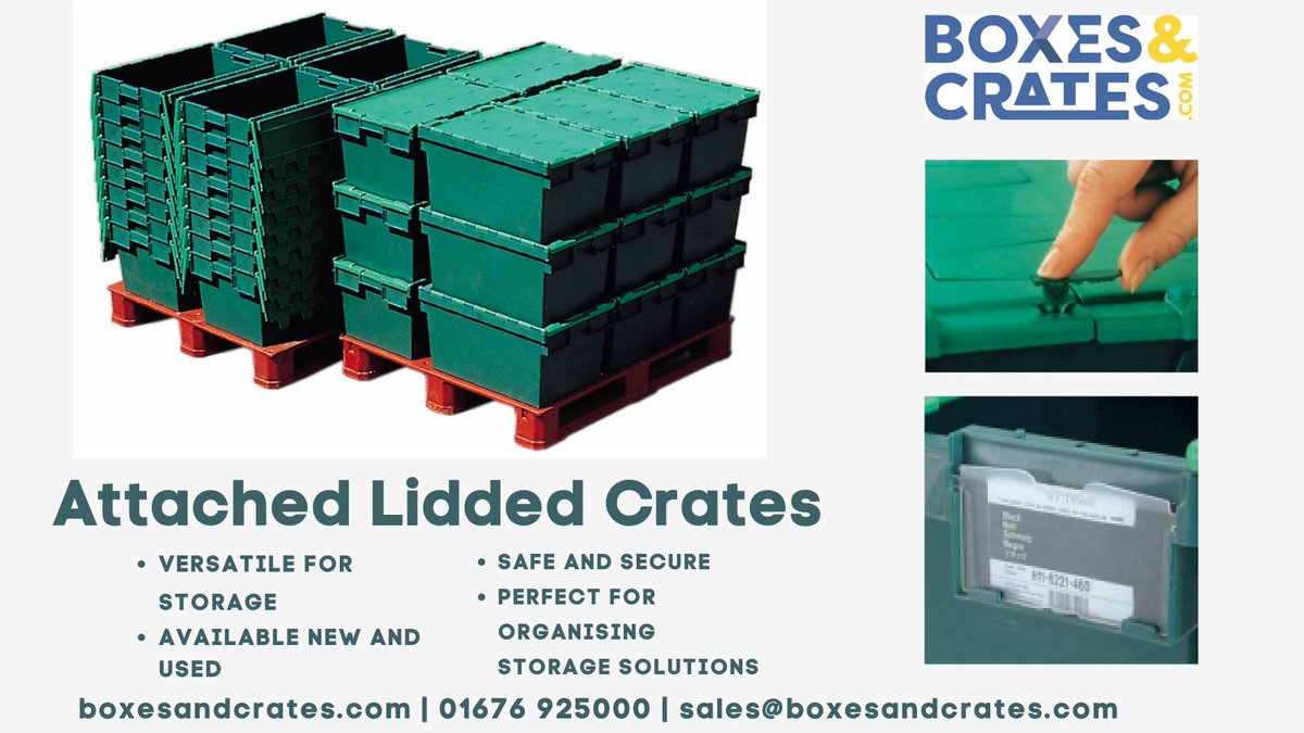 Attached lidded crates are one of our most versatile and popular boxes. If you have a need for a strong, secure box with plenty of features then get in touch to find out more - 01676 925000 #MidlandsHour