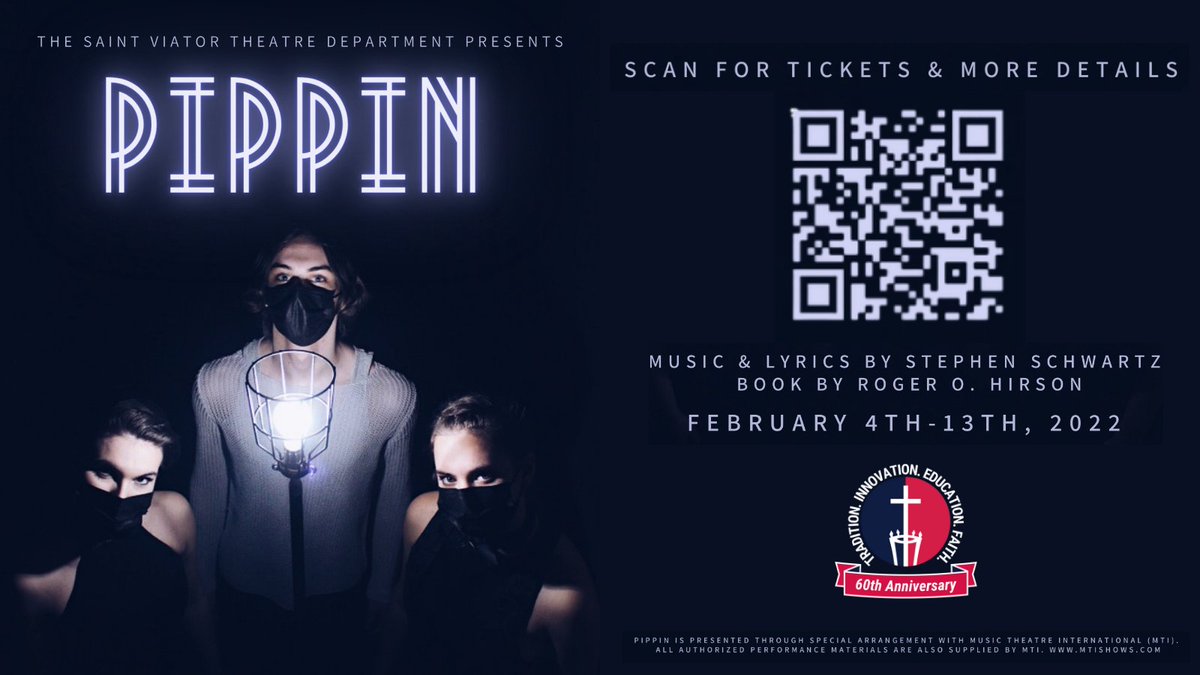 Tickets are now available for <a href="/stviatortheatre/">Saint Viator Theatre</a>'s Pippin!

Performances begin Feb. 4. 

Learn more about the cast and reserve your tickets here: one.bidpal.net/pippin2022/wel…