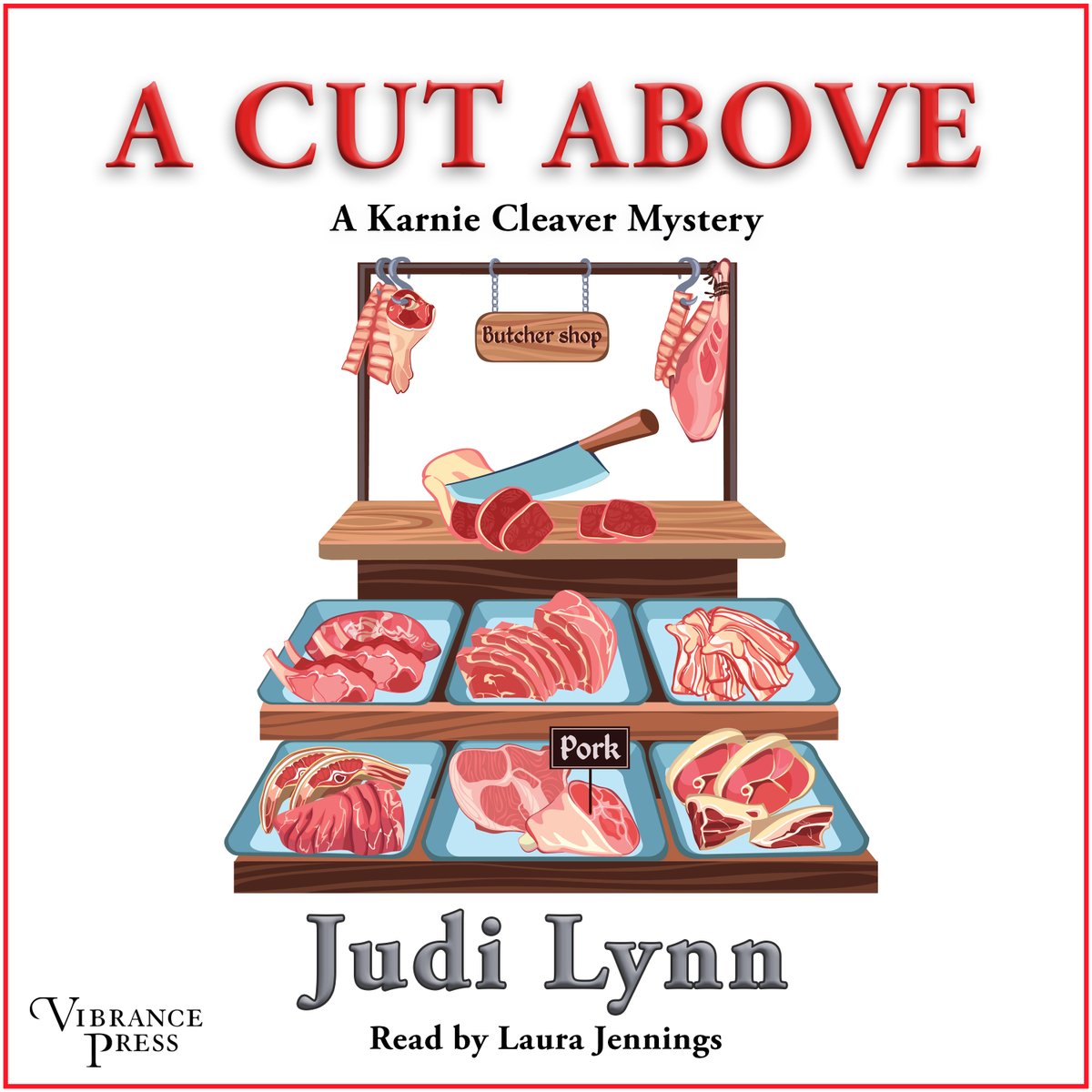 A new mystery series set in a family butcher shop. After the discovery of a body and a meat cleaver, Karnie is reminded of the mystery novels she loves so much

A CUT ABOVE, by USA Today bestseller @judypost , narrated by @ljaudiobooks 

Now in audio from Vibrance Press