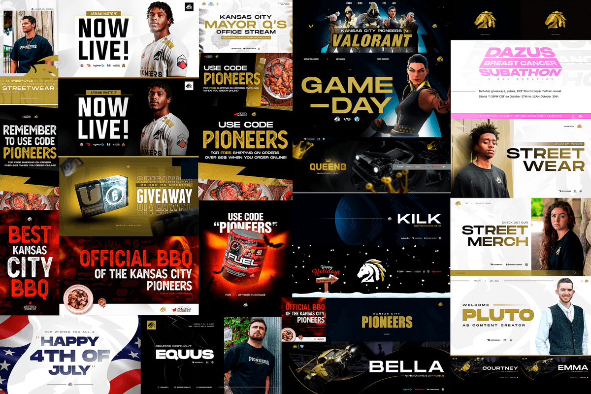rabovisuals's tweet photo. Most of the work I've made for Kansas City Pioneers so far! Much more to come 🔥

Support is appreciated :) https://t.co/bGBUoZ9nJS
