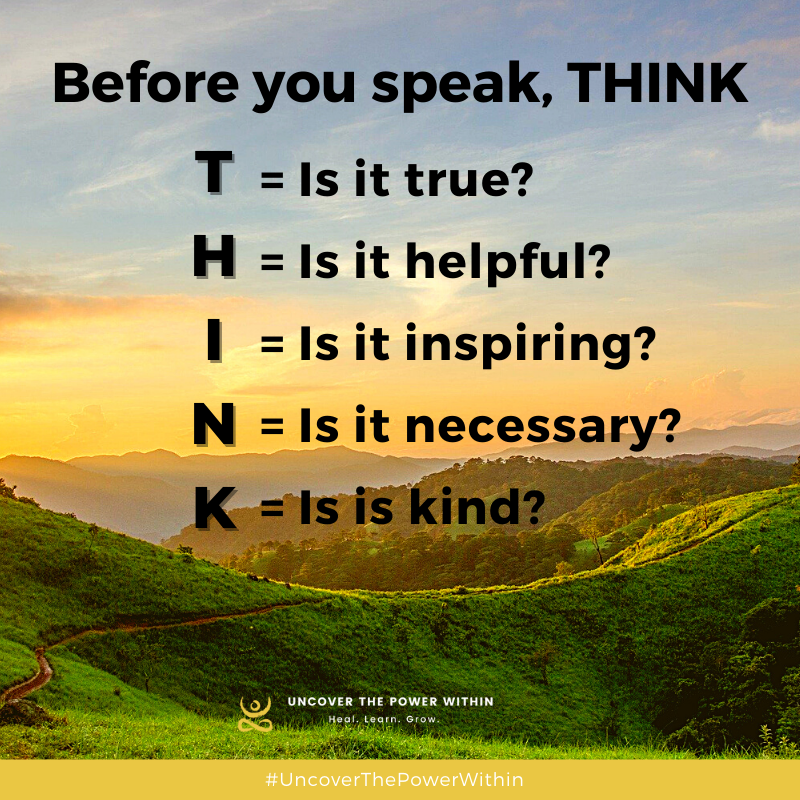 Mindful_Living's tweet photo. Before speaking to someone, consider the following:
✔️ Is it True?
ℹ️ Is it Helpful?
🤸🏿♀️ Is it Inspiring?
⏳Is it Necessary?
🥰 Is it Kind?
#THINKbeforeSpeaking #MindfulLiving #CommunicatingMindfully #MindfulLivingCollective https://t.co/Ch6XqZwy4K