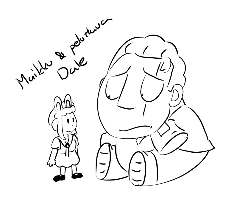 tsalop's tweet photo. A start of a legendary story between @PupunaMai and @DaleTechStreams #maillust #DTscribbles https://t.co/7Nyjudvq2t