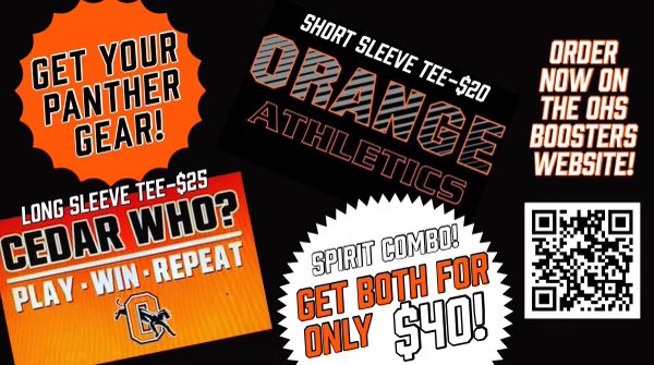 BoostersOrange's tweet photo. https://t.co/ksOsGlEo6W. GET YOUR PANTHER GEAR!!🧡🖤🧡 https://t.co/q2thUsda9Q