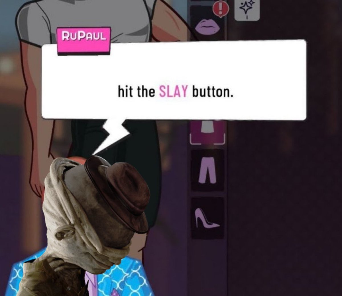 slaybuttonotd's tweet photo. The second slay button hitter of the day is The Janitor/Roger from Little Nightmares!

He fits 4/7 critera!
(spoilers for little nightmares in the third image) https://t.co/Oto87C397u
