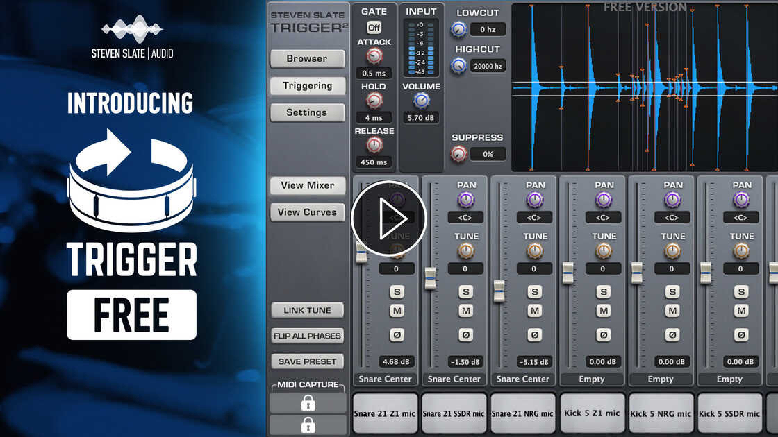 Want HUGE pro-sounding drums in your mix? Steven Slate Audio is offering a free download of the Trigger 2 plugin at this link: buff.ly/3fCIQ91