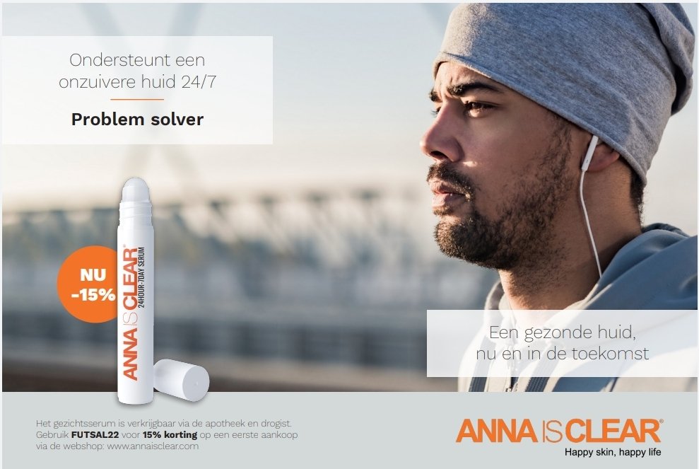 AnnaisclearNL's tweet image. Futsal 2022 Anna is Clear promotion!
#Futsal #FUT22 #promotion #discountoffer #blemishedskin #acne #onzuiverehuid #Nederland #aanbieding #zaalvoetbal #topsport #Amsterdam #happyskin #happylife