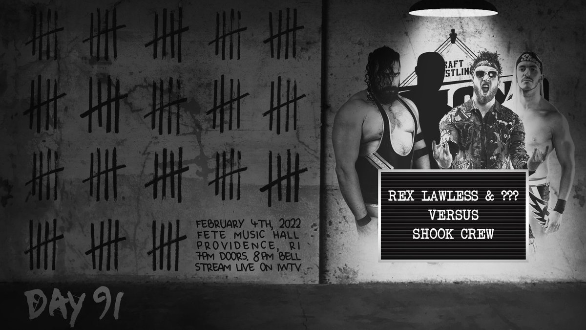 beyondwrestling's tweet photo. NEW MATCH: @RexLawless1 looks to even the score with @TheBobbyOrlando @BryceDShook at #Day91 on Friday, 2/4 at @fetemusic presented by @RNRFables.
Tickets - https://t.co/vPXqPj10k6
Who do you want to see #RexLawless team with against @ShookCrew?
Stream LIVE on @indiewrestling! https://t.co/qYRTrmX4YL