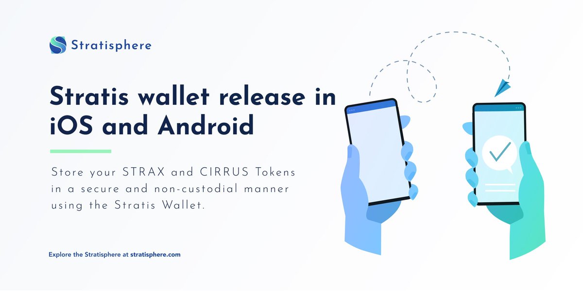 StratisphereNFT's tweet photo. The Stratis Mobile wallets are now available on iOS and Android! Allowing to sign and mint transactions on the Stratisphere Marketplace.

Apple: https://t.co/2hj9OWurjc

Android: https://t.co/afC4kZEeF5

#NFT #NFTCommmunity #stratisphere https://t.co/j6wUHpW64E