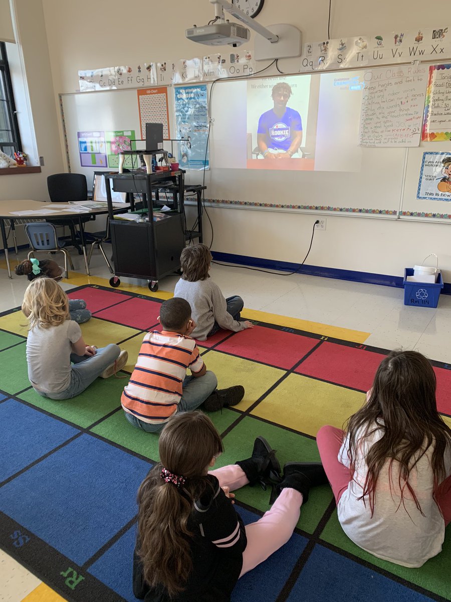 missgoldman19's tweet photo. Today we had a Mindful Minute with Josh Thomas, a Buffalo Bills and Classroom Champion mentor, to learn about hard work and how it pays off. We work hard in our room! @ClassroomChamps @BuffaloBills @PawSchoolsCIA @PawtSchlsonRIse @PotterPandas1 @PSDRI_Schools #hardwork #sel https://t.co/viUPkbWdhv