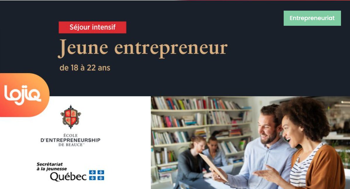 📢 APPEL DE CANDIDATURES |  Participe à la formation intensive de l'<a href="/EEBeauce/">EEB</a> 

📆 28/02/22 - 03/03/22

Si tu veux partager tes apprentissages entre #entrepreneurs et échanger sur les bonnes pratiques en #affaires, présente ta candidature!

ℹ️ lojiq.org/projets-cles-e…

<a href="/SAJ_Qc/">Secrétariat à la jeunesse</a>