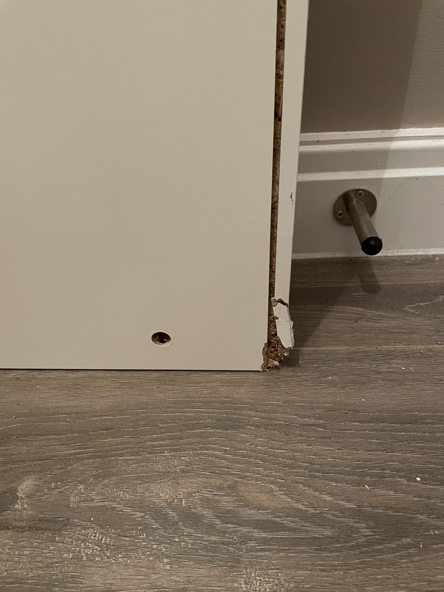 Mrs_J_Marsh's tweet photo. @VeryHelpers wardrobes arrived today, chipped in various places- no surprise with footprints all over the boxes! I would like someone to contact me ASAP to discuss. https://t.co/uPfpD8rSps