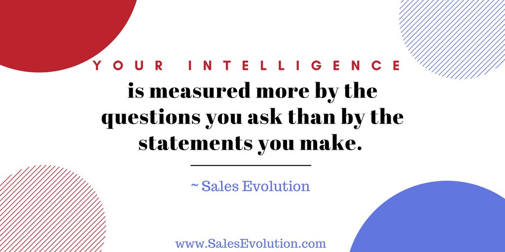 salesevolution's tweet photo. Are you asking your clients the right questions? #sales #salespeople #successinselling https://t.co/rSv73NNPBq
