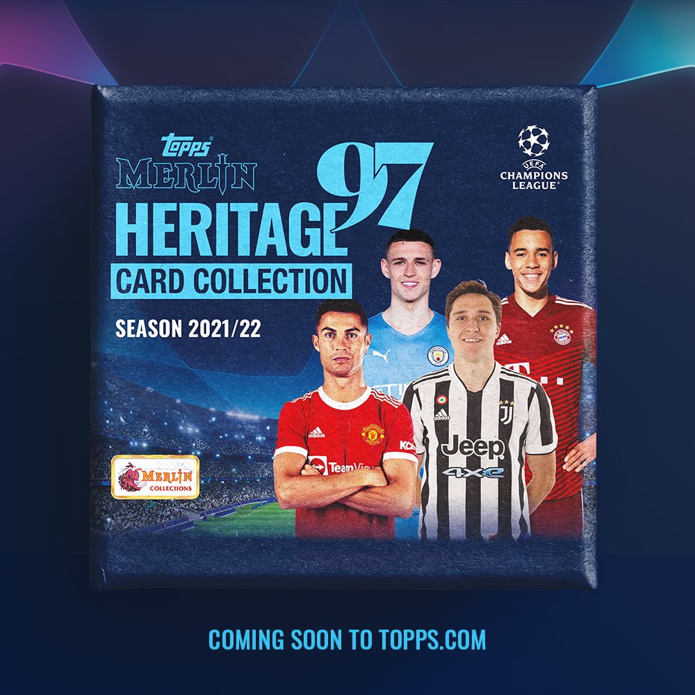 Topps_UK's tweet photo. 🧙‍♂️ COMING SOON! 👀

#merlin97 #merlinheritage #topps #footballcards #soccercards https://t.co/l8udKZMugA