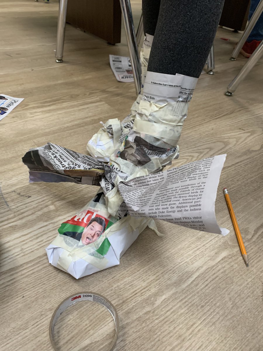 You’ve heard of Jimmy Choo shoes? Today’s #LMElementary maker club kids made their own version in our “newspaper shoes” challenge. <a href="/LM_Schools/">Little Miami Schools</a>