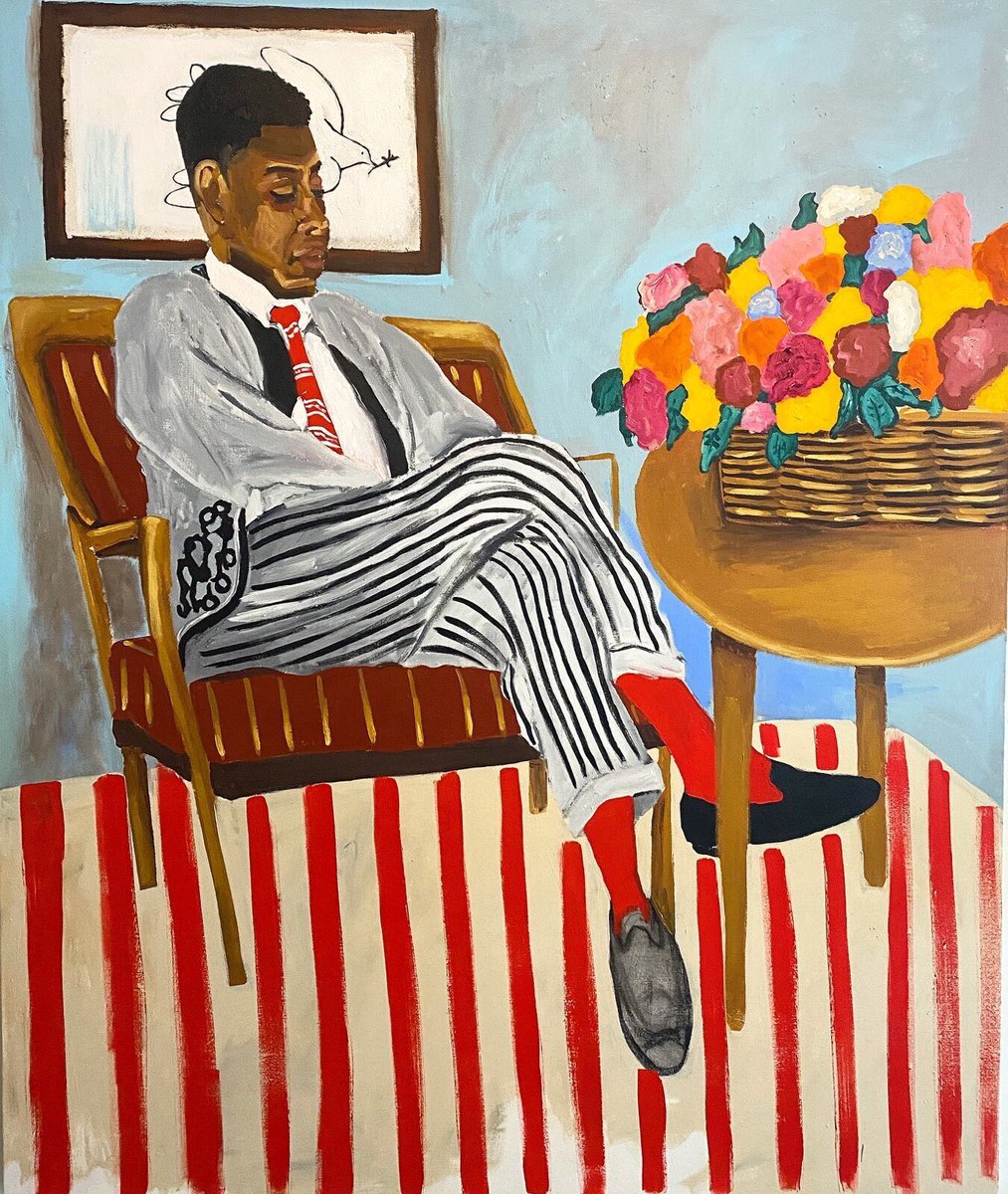 flyrebel's tweet photo. ‘Fly, Black boy, FLY’ by Jerrell Gibbs
Oil, acrylic on canvas, 72 x 60 1/4
2020! https://t.co/hygh2PFOwI