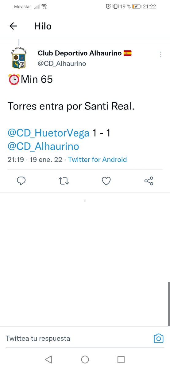 Debut titularidad y victoria para el <a href="/CD_Alhaurino/">Club Deportivo Alhaurino 🇪🇸</a> de nuestro jugador <a href="/SantiReal7/">Santi Real</a>, 3 puntos muy para el equipo visitante y partidazo de todo el equipo. Te lo mereces crack!!! Toca seguir en esta linea. +3P.3RFEF