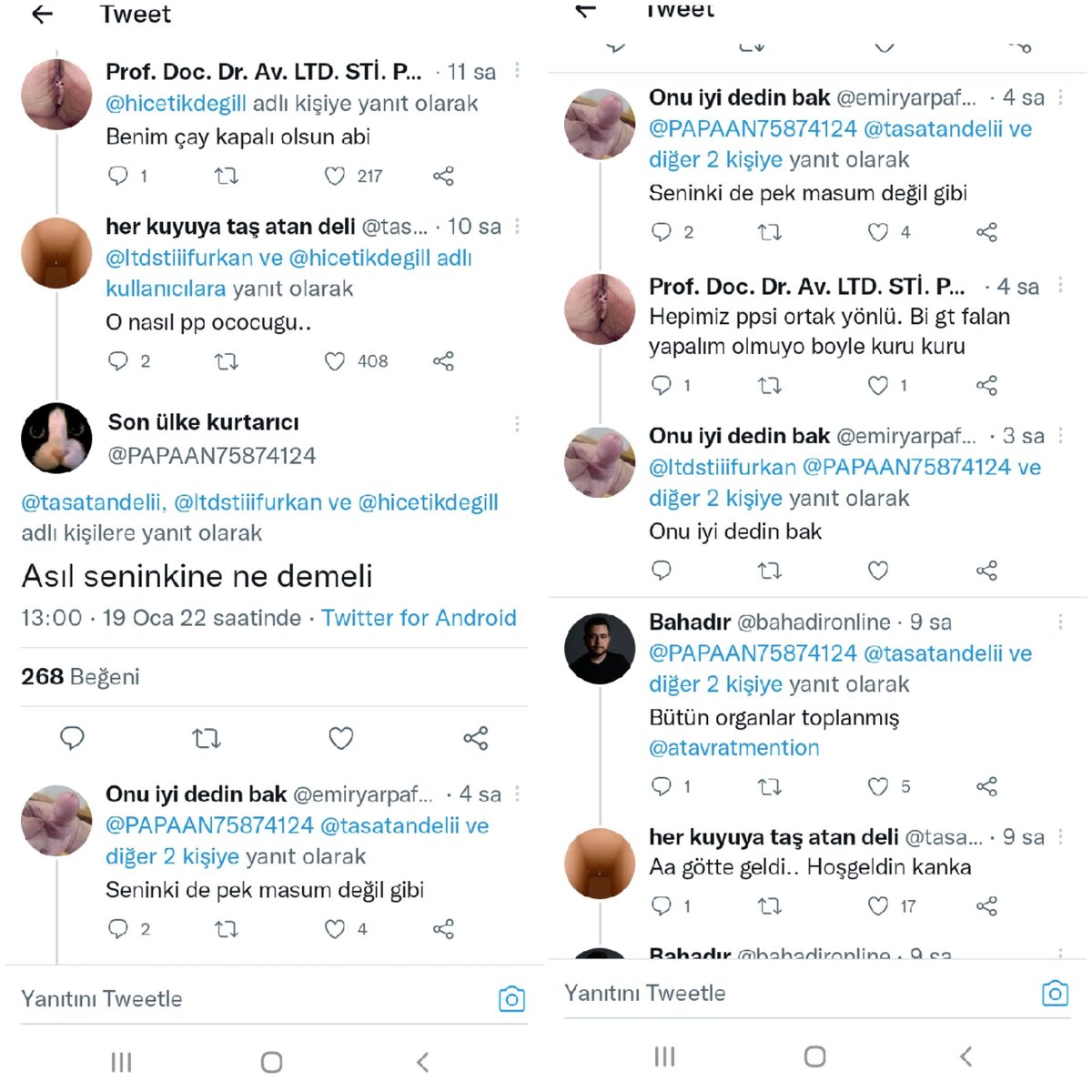 Gece gece nasıl bir muhabbete denk geldim 🤣🤣