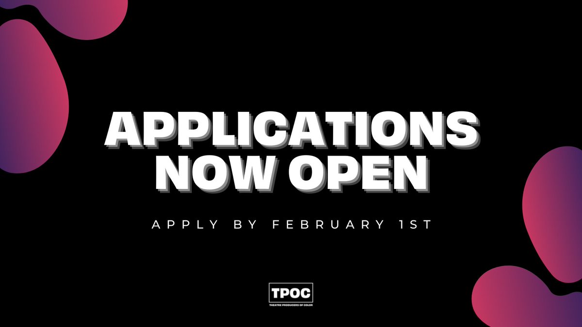 We’re back! #Producing101 is a a ten-week, tuition-free course designed to introduce BIPOC to the fundamentals of commercial producing. Learn more and apply by February 1st at theatreproducersofcolor.org/producing101