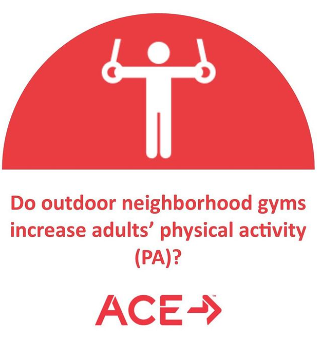 ACEadvocacy's tweet photo. In the latest #ACEScienceSaturday, we look at a study that examined the influence of placing outdoor exercise equipment in various nhoods w/in a Chilean city. #activepeople #movingtogetheroutside
💡 See the IG post for a quick overview and link to study: https://t.co/fjOPtFhmXj https://t.co/aMi2Lx9MVZ