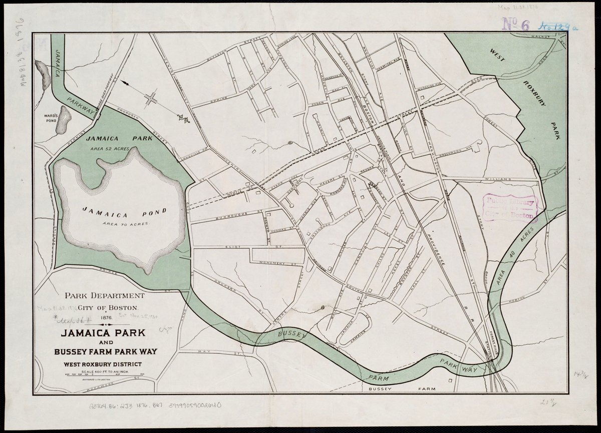 bplmaps's tweet photo. This 1876 map pictures the #Arborway under its previous name of Bussey Farm Parkway. The historic parkway was designed by Frederick Law Olmsted; stay tuned for more on Olmsted in our upcoming #exhibition, More or Less in Common.
https://t.co/iR5XUaCk1P https://t.co/7P9qXYOgHA