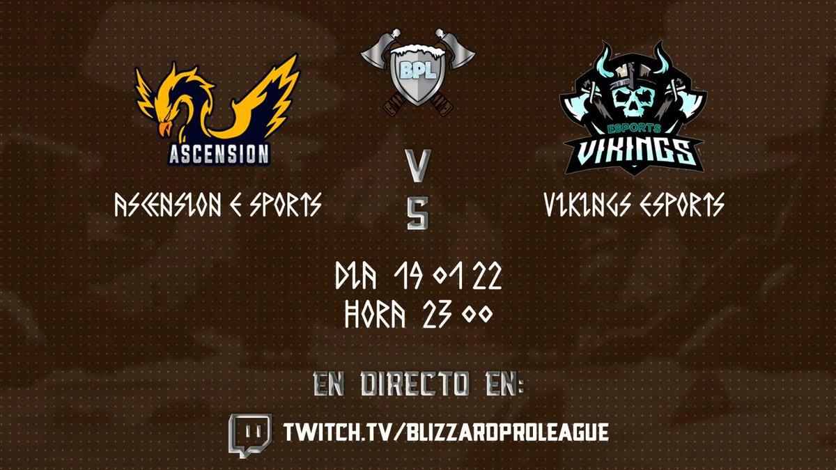 En tan solo 1 hora dará comiendo el primer partido de nuestra liga #HELHEIM , esperamos veros a todos por nuestro chat para animar a vuestro equipo favorito!

⚔️ <a href="/AsC_ES/">Ascension E-Sports</a> Vs <a href="/VikingseSport12/">Vikings E-Sports</a> 
⏰ Hoy a las 23:00
📺 buff.ly/3GL3hfS

¡Os esperamos!
