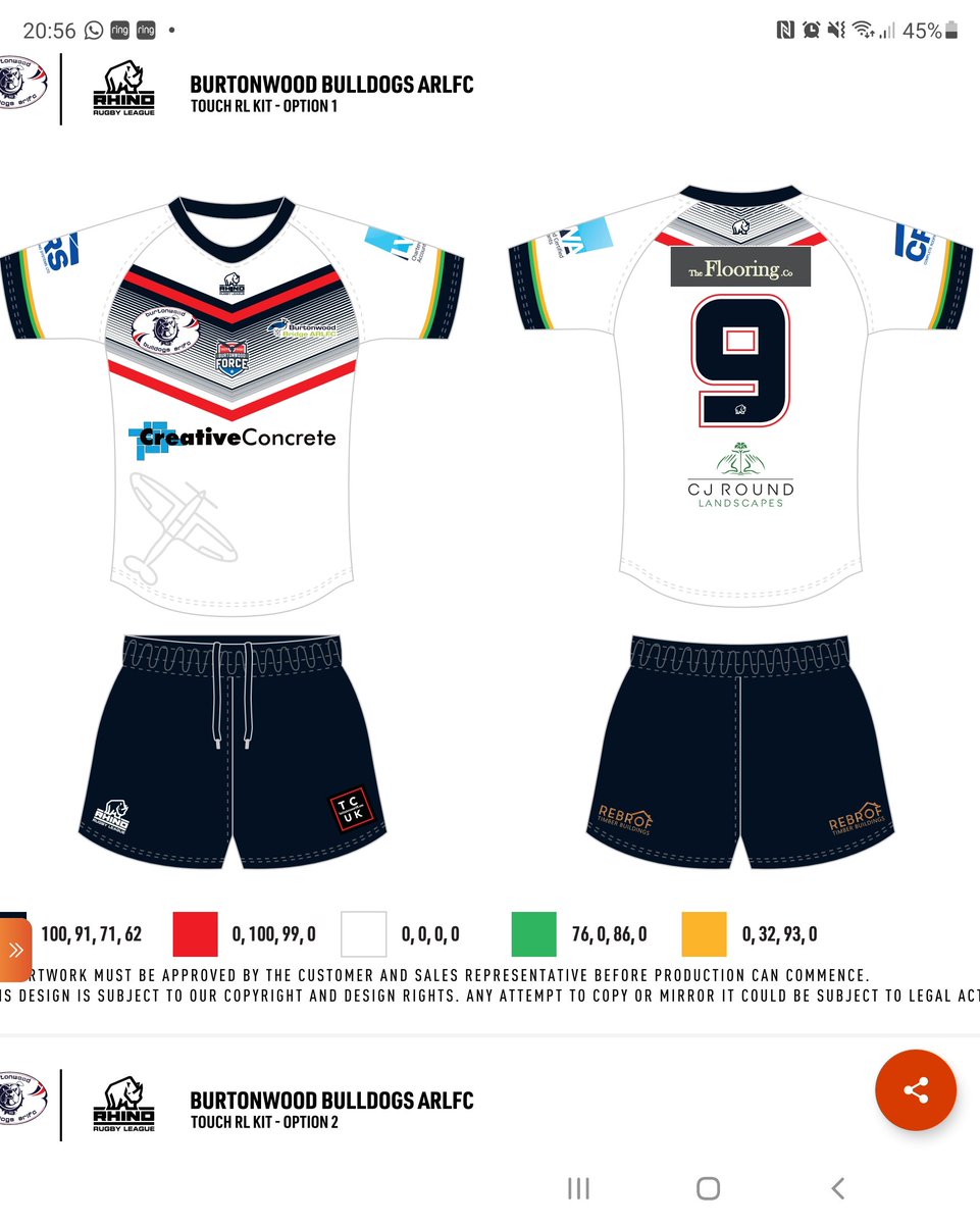 brears40's tweet photo. Burtonwood force touch rugby kit looks awesome, cant wait to pull on the shirt for our first game,big thanks to @Rhino_RL @PScully13 @concretecreativ @coryflooring @lwaltd @CJRoundLandsca1 @GaryForber for sponsorship https://t.co/5mBb4IvbSq