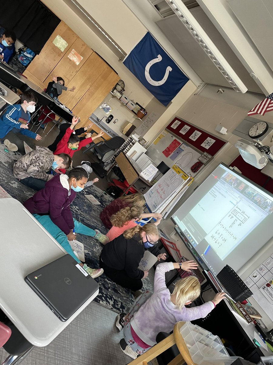 Ali_Simpson03's tweet photo. Tried something new for math today. Live lesson with @gregtangmath - the kids loves it! @LCSchmitt https://t.co/omN5aTpe2h
