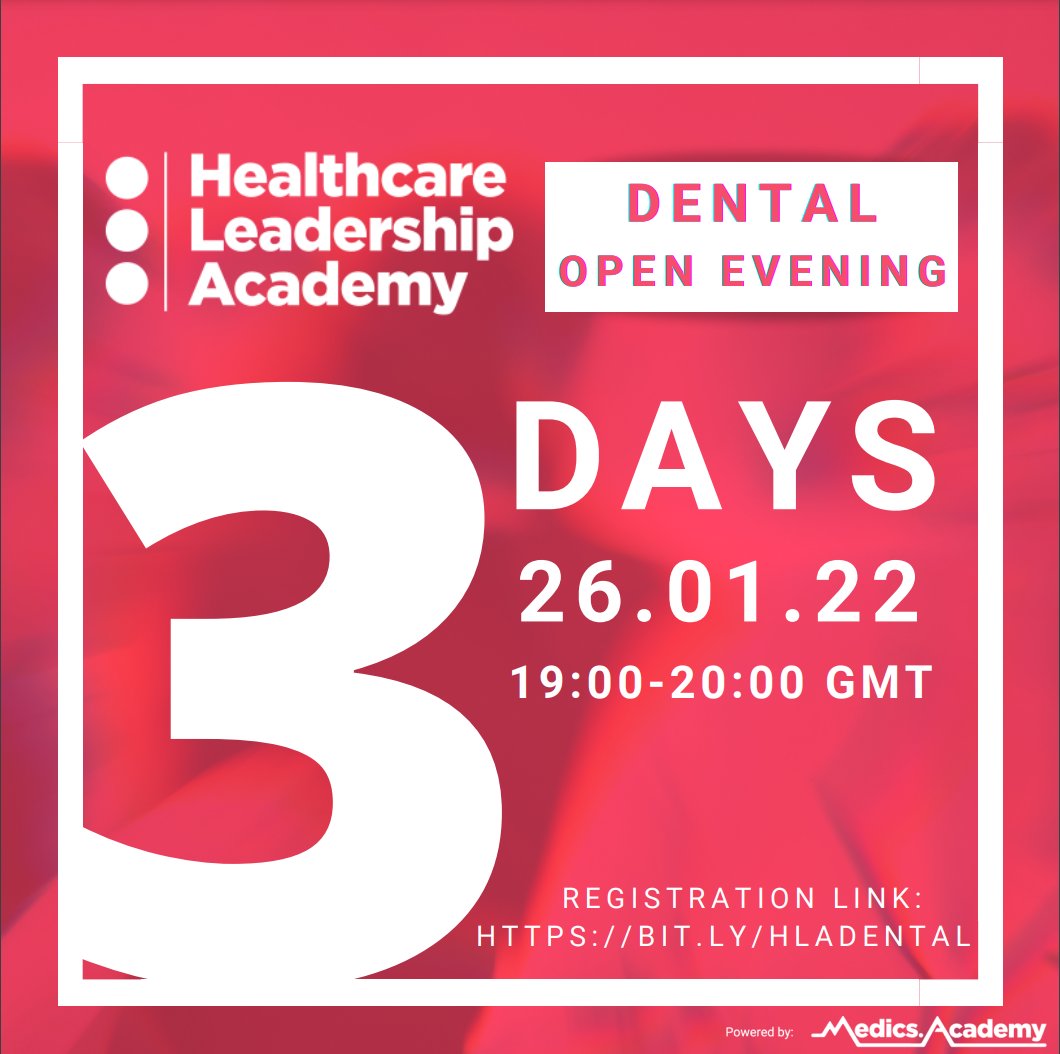 HLA_int's tweet photo. Just three days to go until our Dental Open Evening! The evening promises to be the perfect opportunity to find out how much the HLA has to offer to the dental community! Join us on the 26th January 7pm-8pm GMT! Registration link: https://t.co/raiqofgKtG https://t.co/nuS7bNKOqC