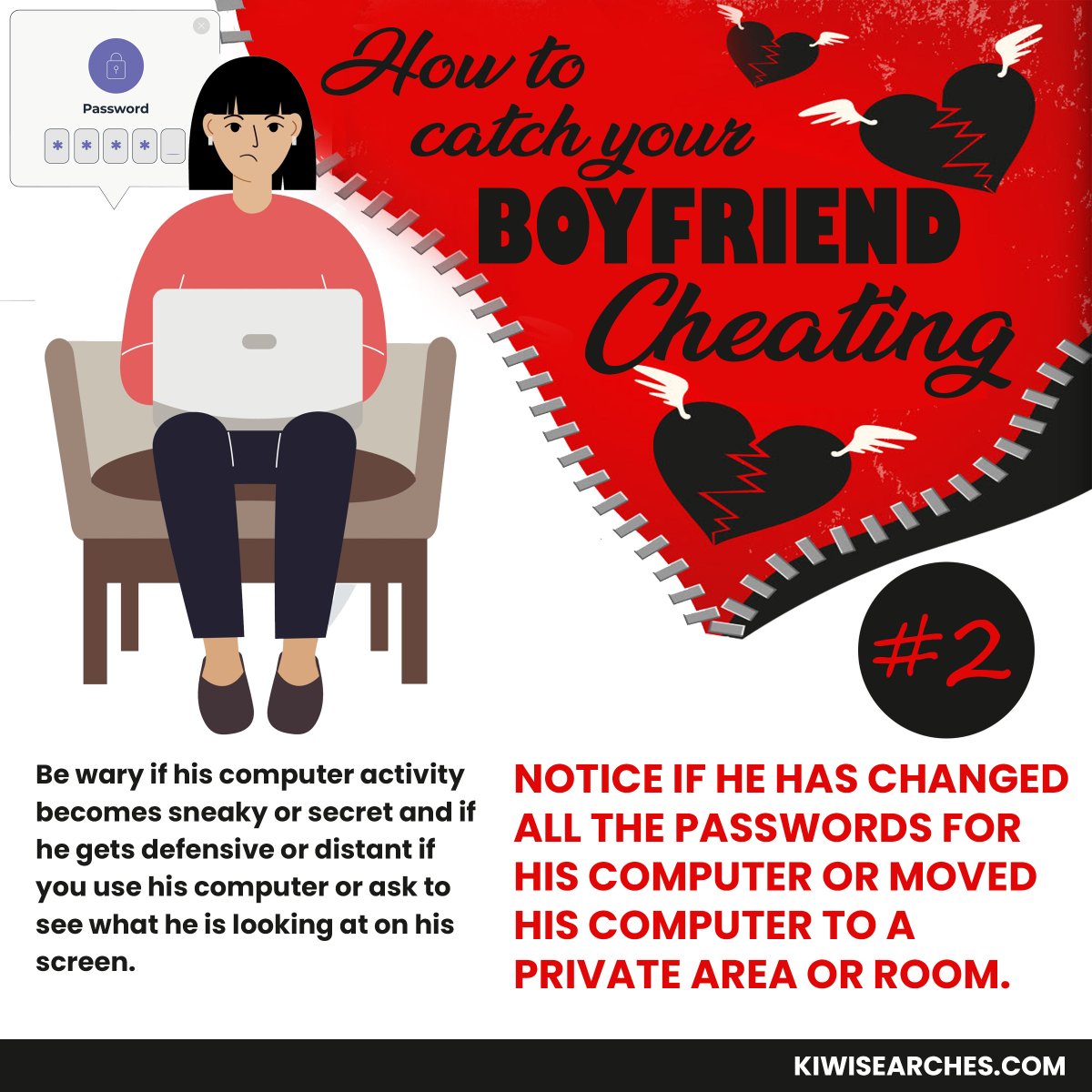 kiwisearches's tweet photo. Read these four ways how to catch your boyfriend #cheating! 

#boyfriend #GIRLFRIEND #relationships #couplestherapy #catchacheater https://t.co/zilxDIaR2U