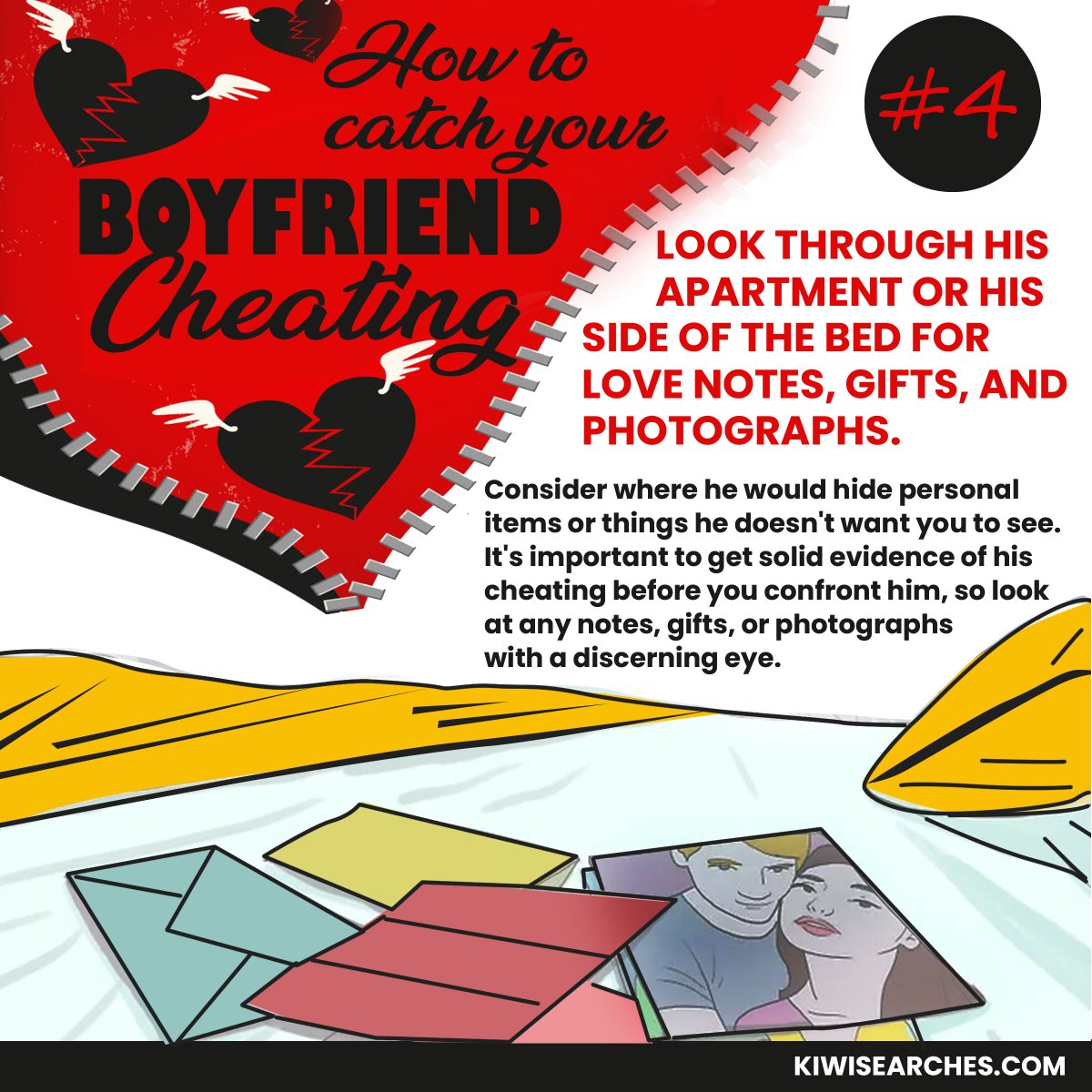 kiwisearches's tweet photo. Read these four ways how to catch your boyfriend #cheating! 

#boyfriend #GIRLFRIEND #relationships #couplestherapy #catchacheater https://t.co/zilxDIaR2U